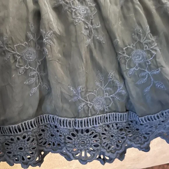 Johnny Was Black Embroidered Sleeveless Boho Dress Size M - Picture 5 of 7